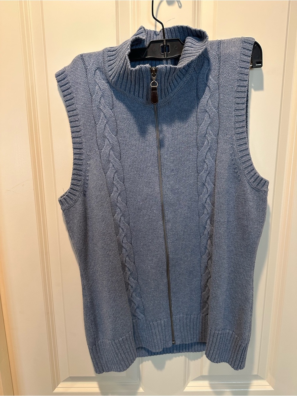 NWT Pendleton Men's Light Blur Zip-Up Cable Knit Sweater Vest Large